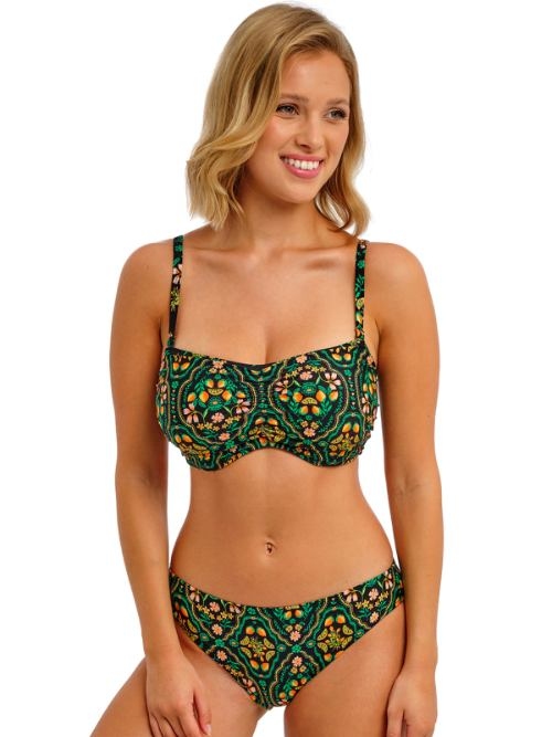 Freya Swim Sunset In Seville schwarz/print unwattierter bikini bh