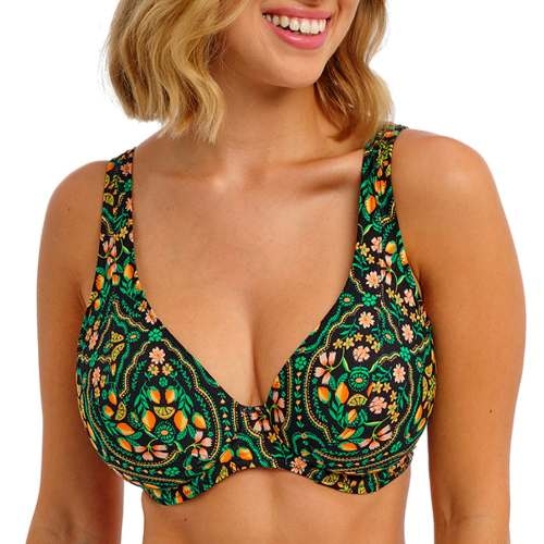 Freya Swim Sunset In Seville schwarz/print unwattierter bikini bh