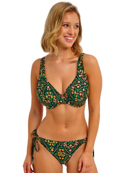 Freya Swim Sunset In Seville schwarz/print unwattierter bikini bh
