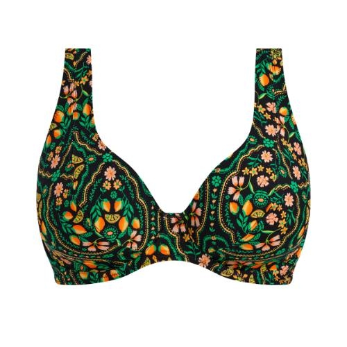 Freya Swim Sunset In Seville schwarz/print unwattierter bikini bh