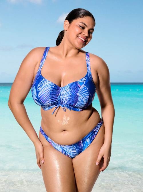 Elomi Schwimmen Maluku Island blau unwattierter bikini bh