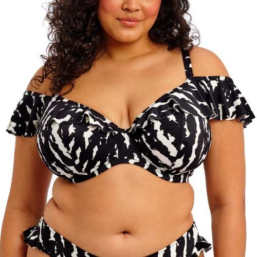 Elomi Schwimmen Echo Shell schwarz/weiß unwattierter bikini bh