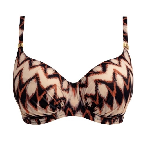 Fantasie schwimmen Sabana braun/print unwattierter bikini bh