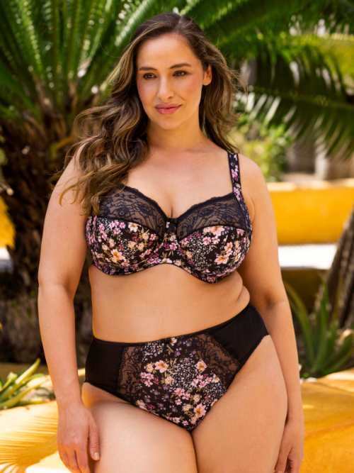 Elomi Morgan schwarz/print nicht geformter bh