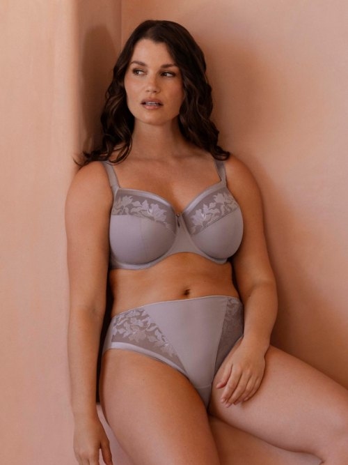 Fantasie-Dessous Illusion silber vorgeformter bh