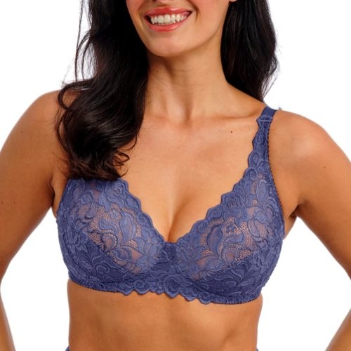 Wacoal Dessous Eglantine blau ohne bügel bh