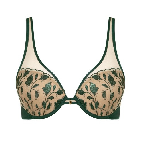 Lisca Gloriosa forest green push up bh
