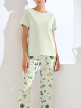 Lisca Pompeya grün/print pyjama