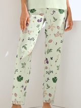 Lisca Pompeya grün/print pyjama