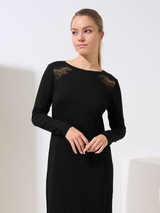 Lisca Evelyn schwarz nachtkleid