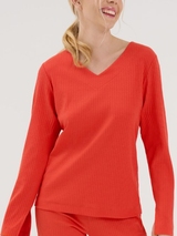 Lisca Lucky orange pyjama-shirt
