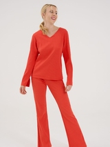 Lisca Lucky orange pyjama-shirt