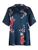 Lisca Amaryllis navy-blau pyjama-shirt