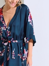 Lisca Amaryllis navy-blau kimono