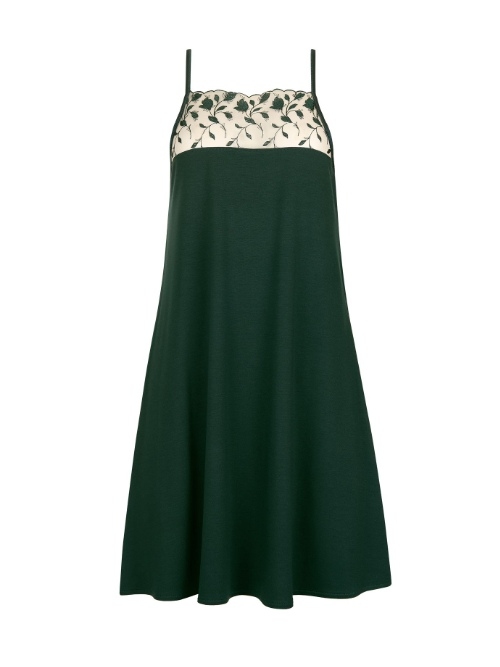 Lisca Nachtmode Gloriosa forest green slipdress