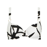 Lisca Bademode Honolulu weiß/schwarz unwattierter bikini bh