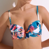 Lisca Bademode Rimini blau push up bikini bh