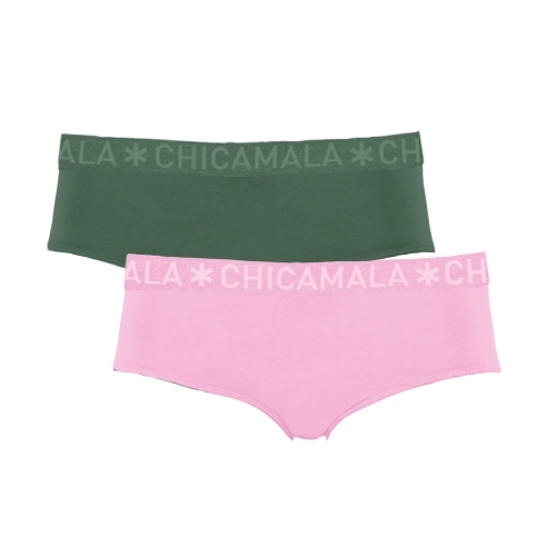 Chicamala Solid pink/grün slip