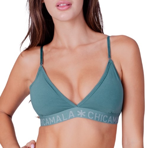Chicamala Solid grün nicht geformter bh