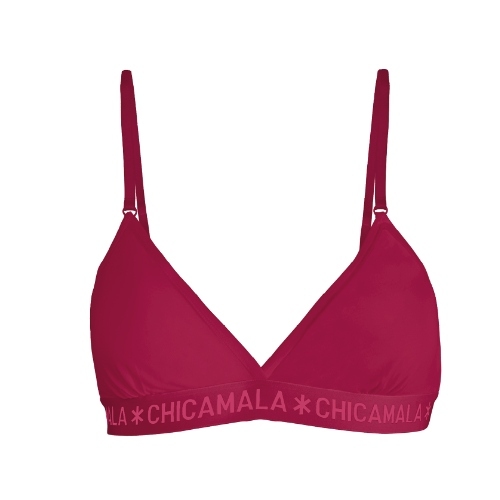 Chicamala Solid rot nicht geformter bh