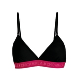 Chicamala Solid schwarz/rot nicht geformter bh