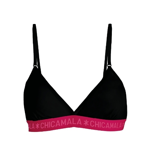 Chicamala Solid schwarz/rot nicht geformter bh