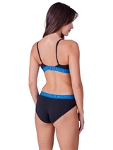 Chicamala Solid schwarz/blau nicht geformter bh