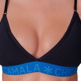 Chicamala Solid schwarz/blau nicht geformter bh