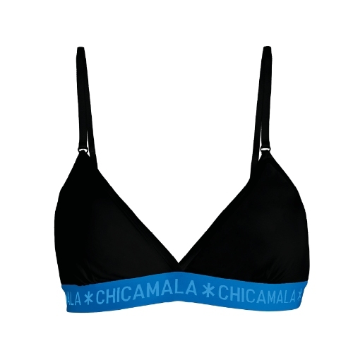 Chicamala Solid schwarz/blau nicht geformter bh