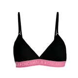Chicamala Solid schwarz/pink nicht geformter bh