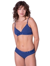 Chicamala Solid navy-blau nicht geformter bh