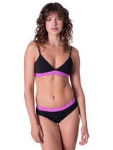 Chicamala Solid schwarz/violett nicht geformter bh