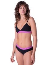 Chicamala Solid schwarz/violett nicht geformter bh