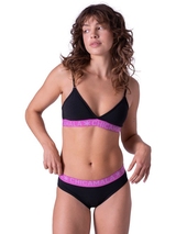 Chicamala Solid schwarz/violett nicht geformter bh