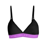 Chicamala Solid schwarz/violett nicht geformter bh