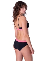 Chicamala Solid schwarz/pink nicht geformter bh