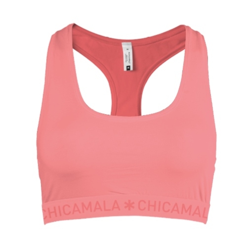 Chicamala Solid koralle nicht geformter bh