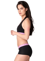 Chicamala Solid schwarz/pink nicht geformter bh