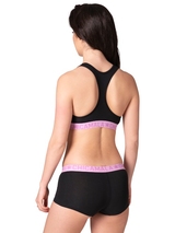Chicamala Solid schwarz/pink nicht geformter bh