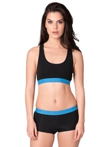 Chicamala Solid schwarz/blau nicht geformter bh