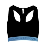 Chicamala Solid schwarz/blau nicht geformter bh