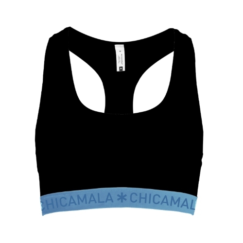 Chicamala Solid schwarz/blau nicht geformter bh
