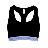 Chicamala Solid schwarz/violett nicht geformter bh