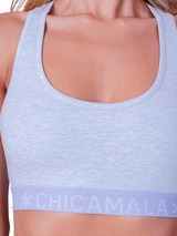 Chicamala Solid blau nicht geformter bh