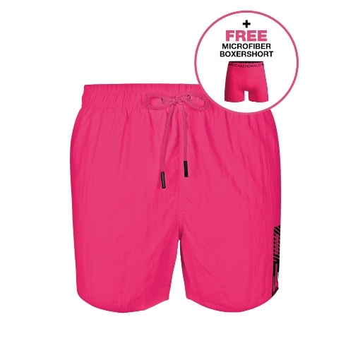 Muchachomalo Solid  neon rosa badehose