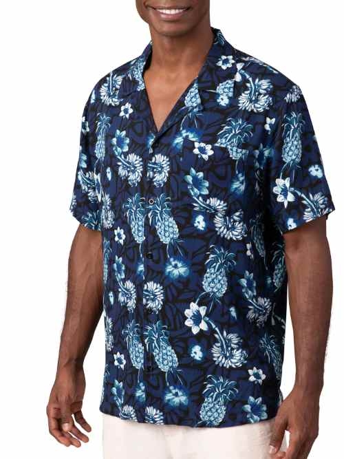 Muchachomalo Solid  navy-blau bluse