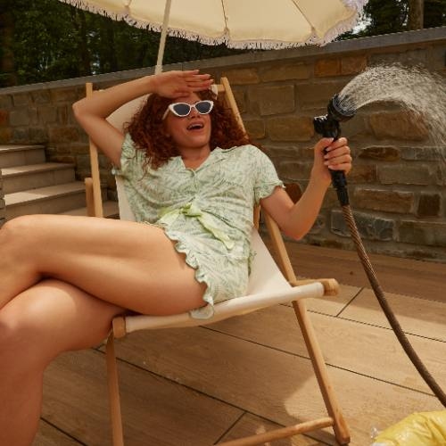 Charlie Choe Fresh Summer Nights grün pyjama-shirt