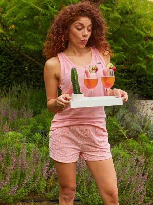Charlie Choe Fresh Summer Nights pink pyjama-hose