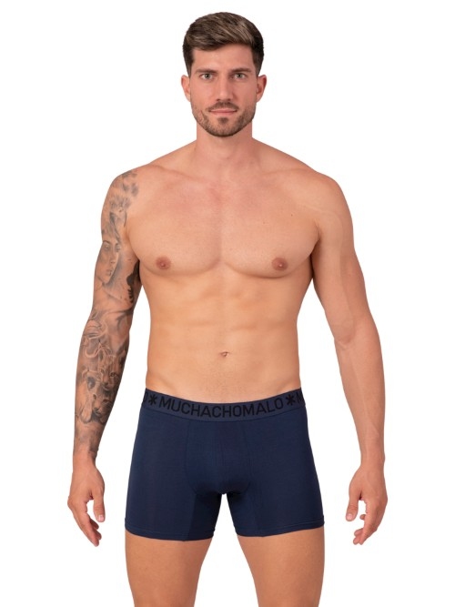Muchachomalo Bamboo schwarz/blau bambus boxershort