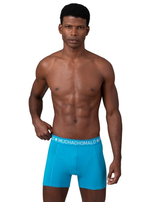 Muchachomalo Solid  blau/pink boxershort